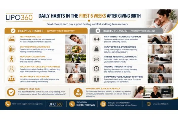 What to Do (and Avoid) in the First 6 Weeks After Giving Birth To Avoid Diastasis Recti 3 First 6 Weeks After Giving Birth To Avoid Diastasis Recti Trowbridge : Daily Habits in the First 6 Weeks After Giving Birth