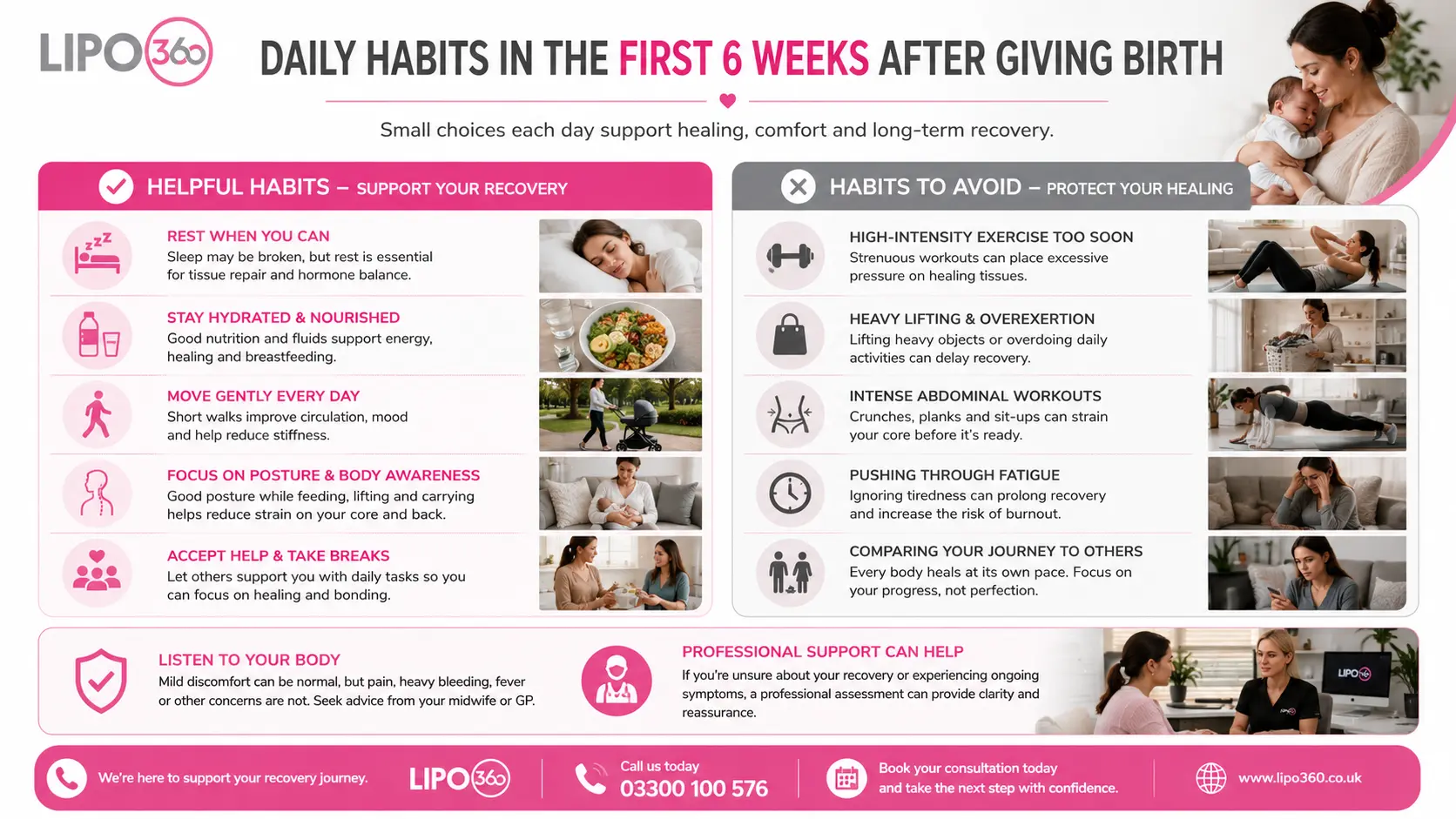 What to Do (and Avoid) in the First 6 Weeks After Giving Birth To Avoid Diastasis Recti 3 First 6 Weeks After Giving Birth To Avoid Diastasis Recti Trowbridge : Daily Habits in the First 6 Weeks After Giving Birth